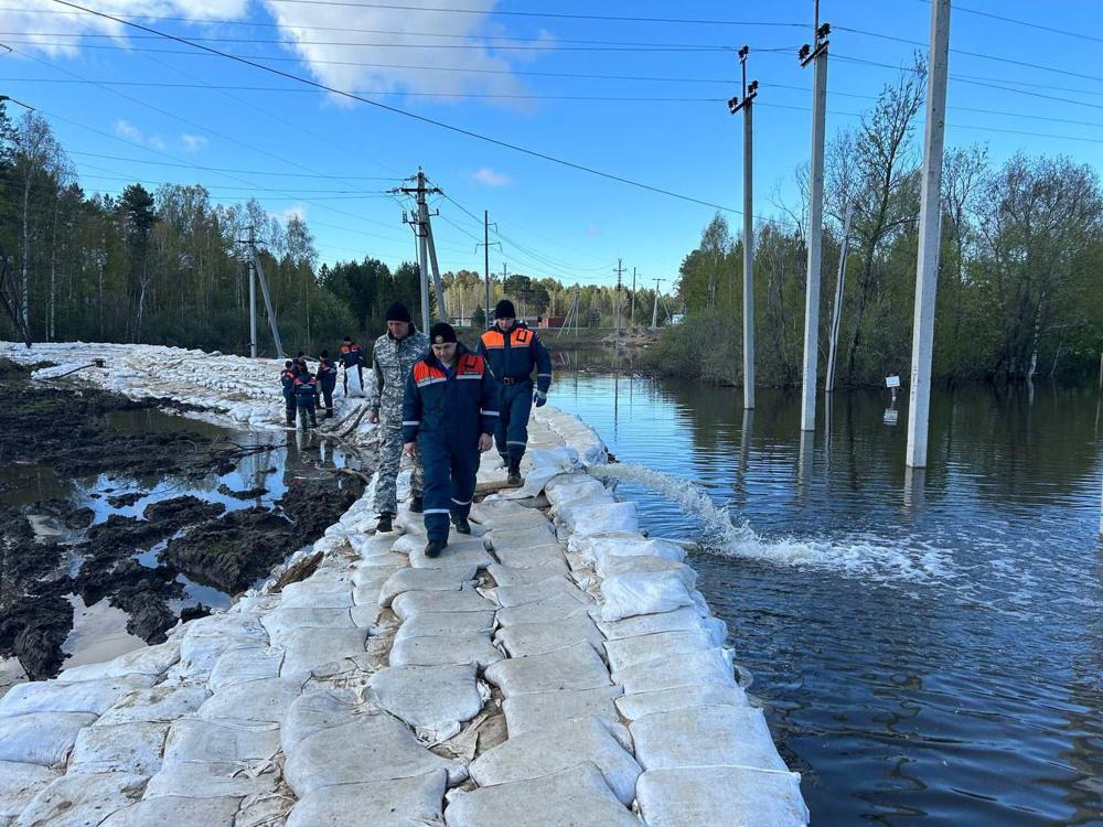 По сообщению Виталия Хоценко, Усть-Ишимскую электроподстанцию удалось защитить от паводка